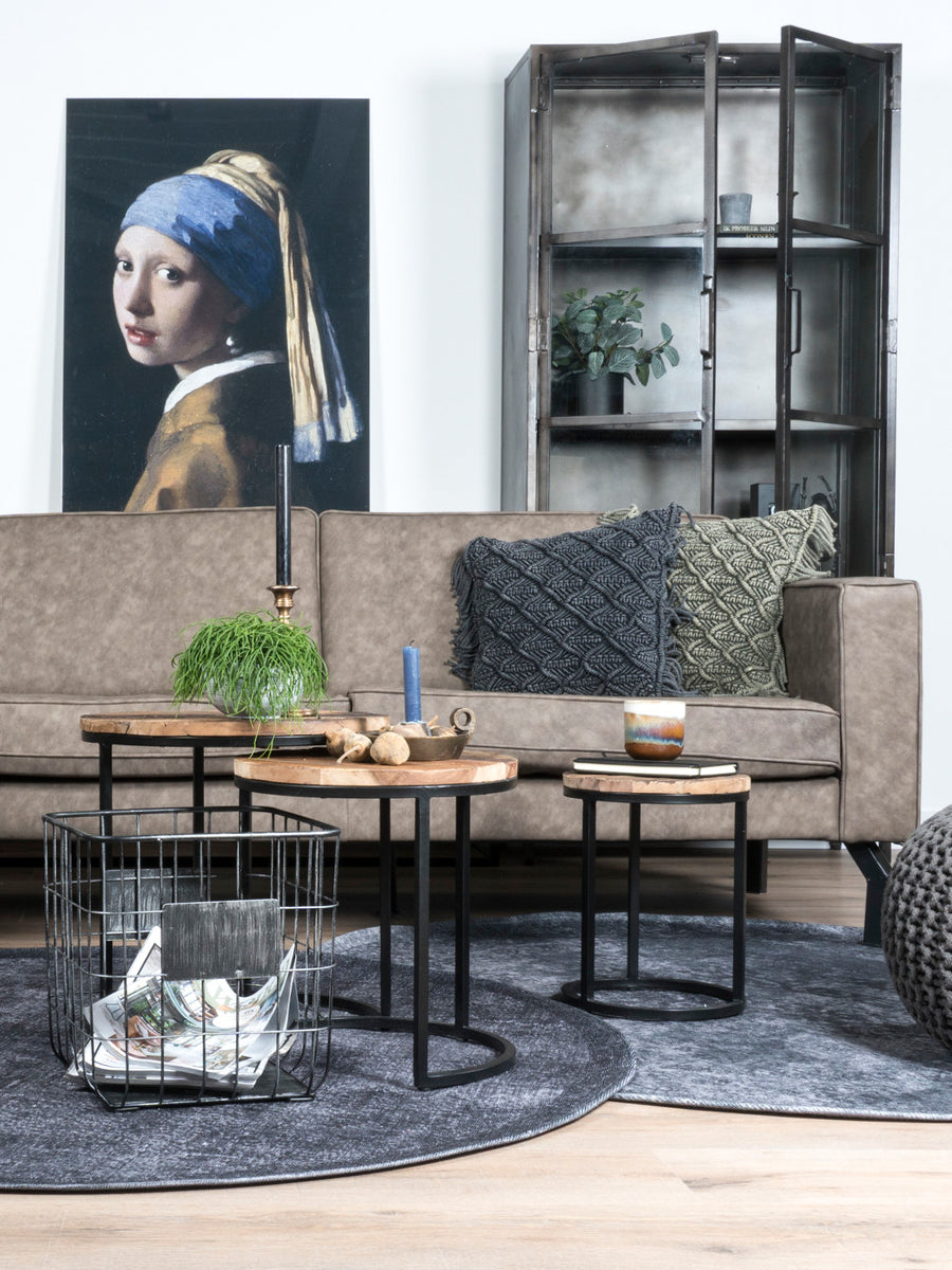 Vloerkleed Yves Rond Antraciet ø120 cm