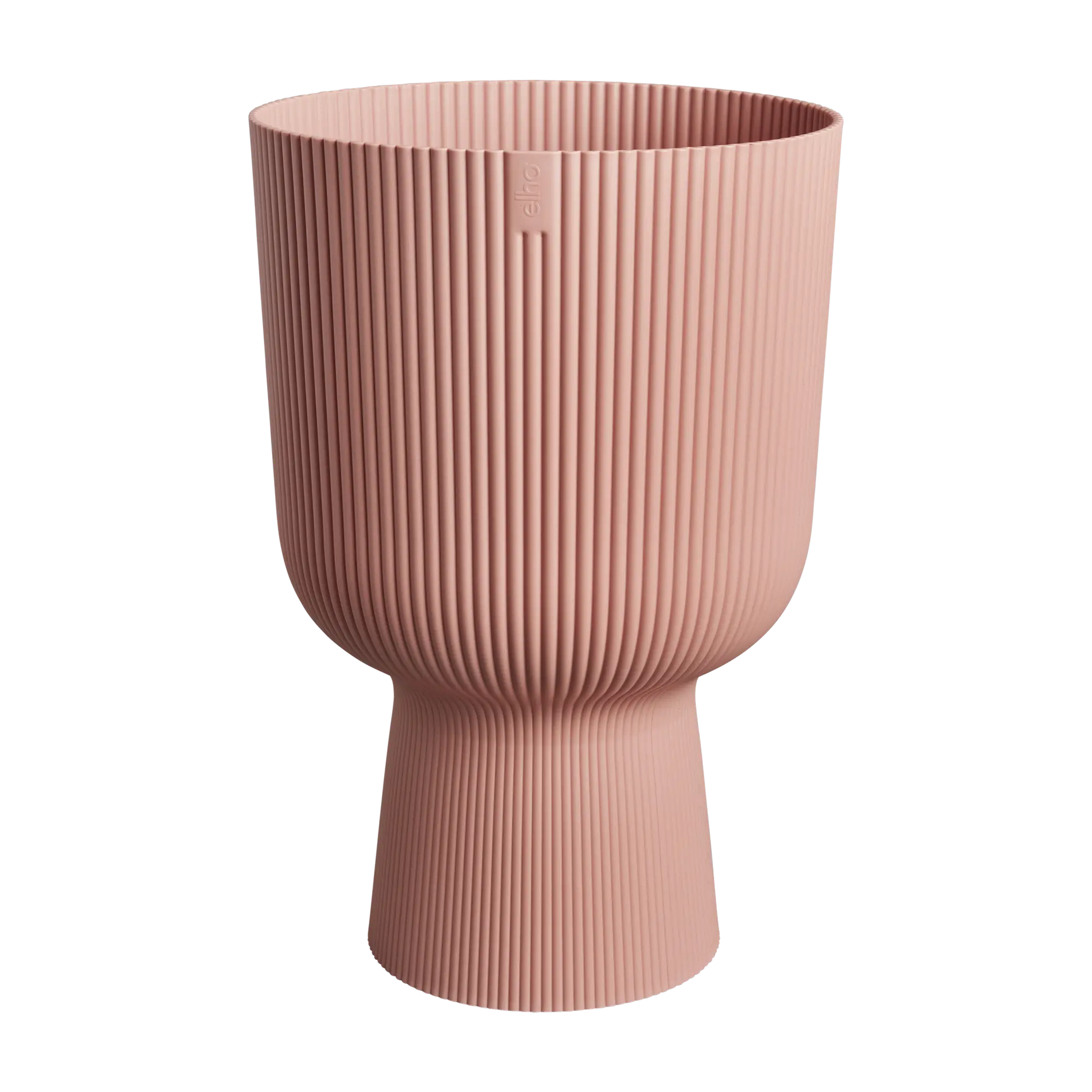 Elho vibes fold coupe bloempot, delicate roze, ribbelstructuur en voetvorm