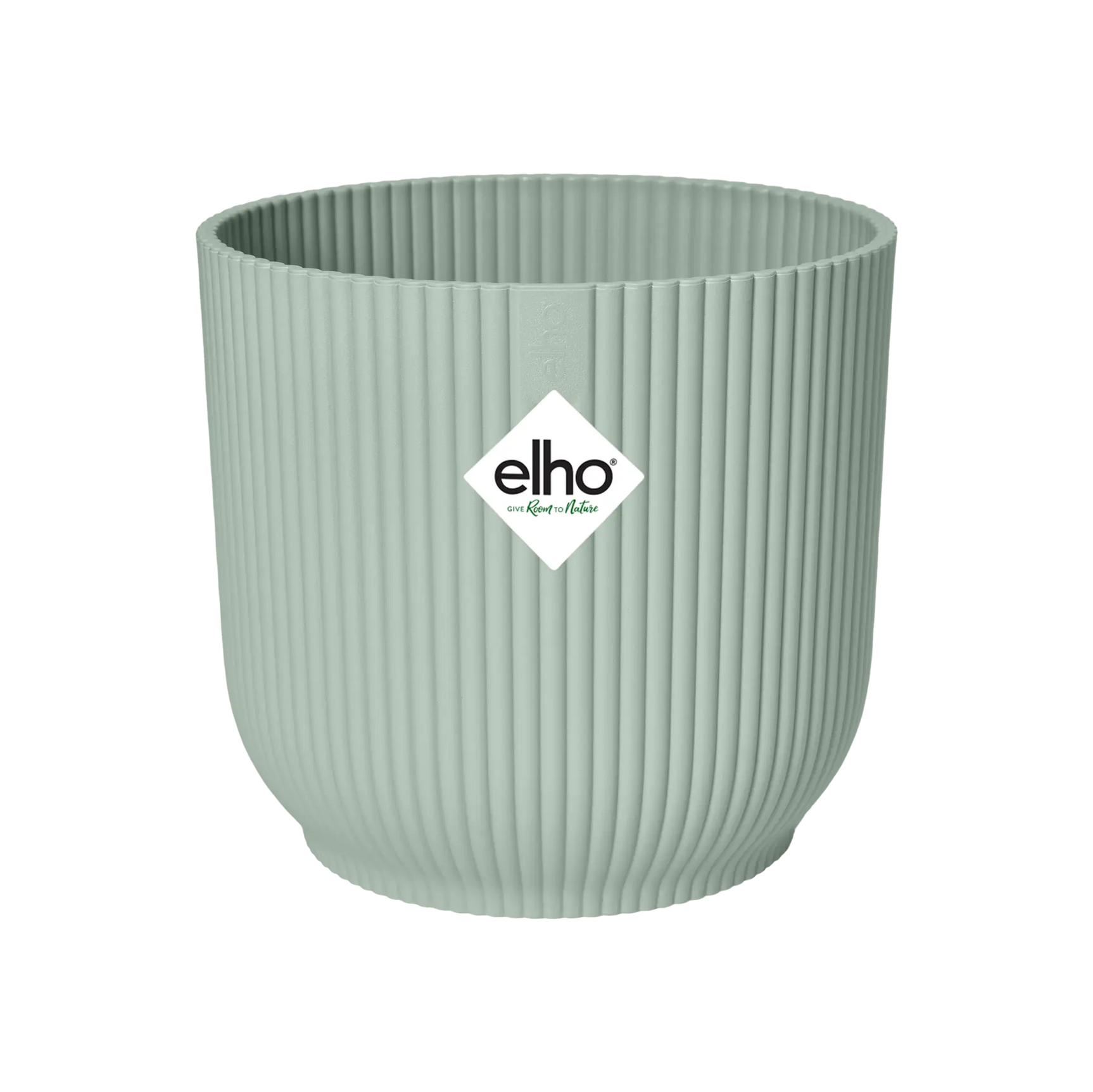 Elho Vibes Fold plantenbak, sorbetgroen, ribbelstructuur met elho-logo