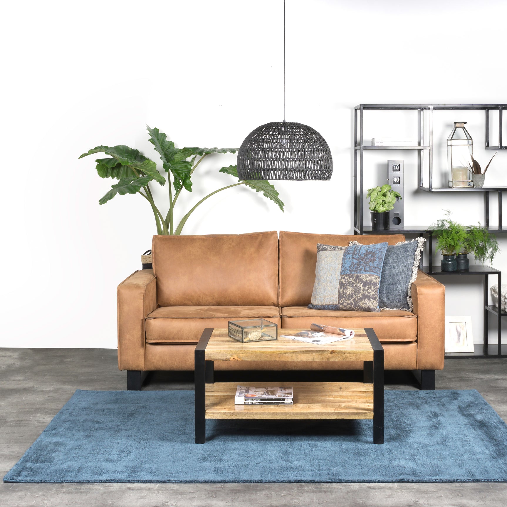 Karpet Viscose Dark Blue 200 x 280 cm