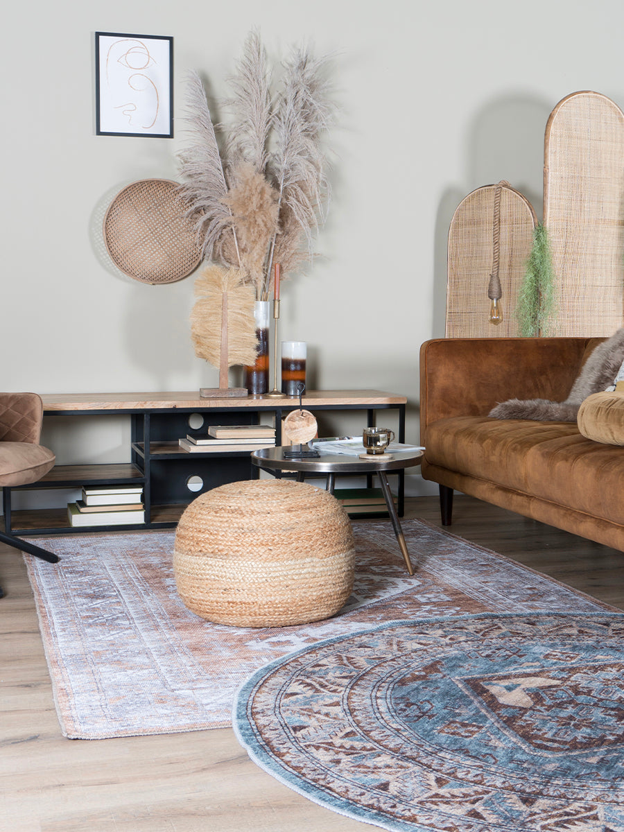 Vloerkleed Laria Blue 3 Rond - ø120 cm