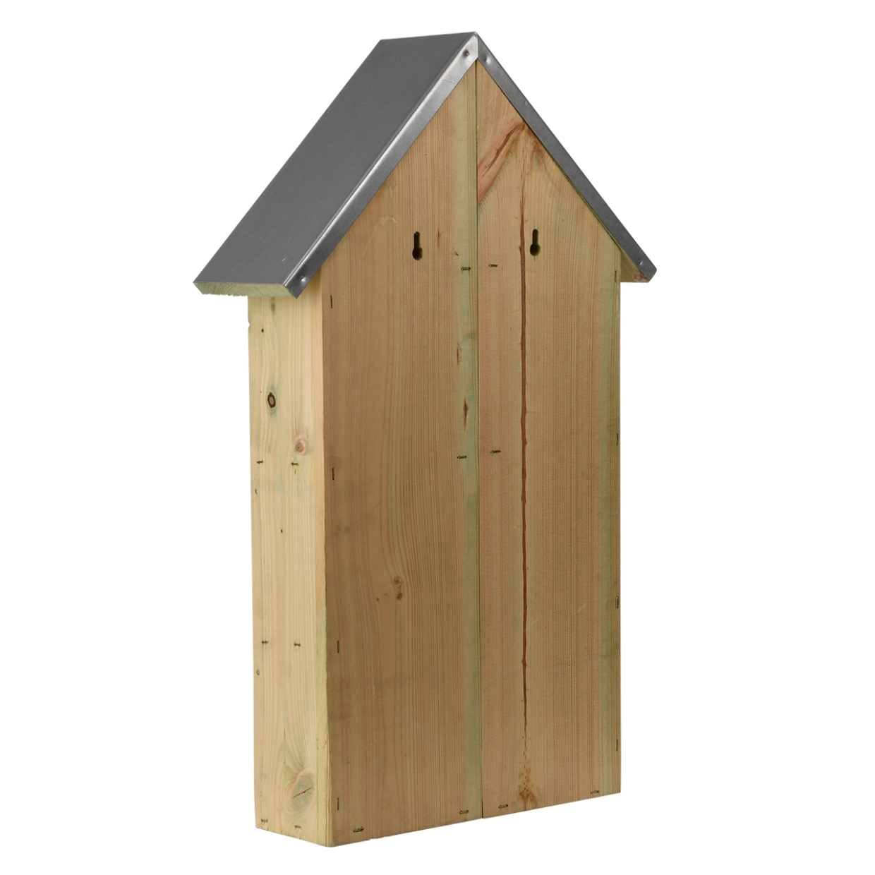 Insectenhotel XL van hout met donkergrijs dak en dichte zijwanden