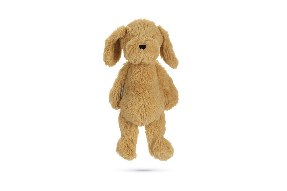 Pluche knuffelhond met lange oren, beige, staand
