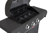 Barbecook Siesta 310 grafieten barbecue, open deksel en grillroosters