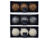 Kerstbal glas 3col ass