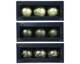 Kerstbal glas 3col ass