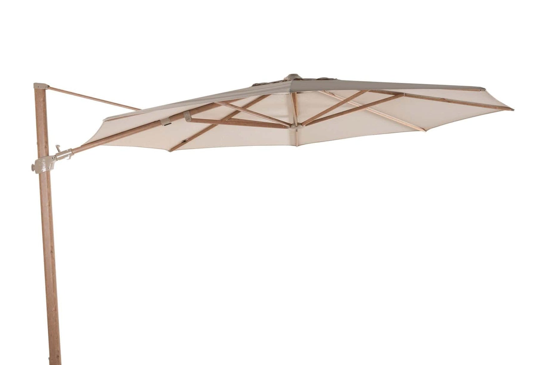 4SO - Siesta Premium 350 cm. Ø zand met houtlook frame