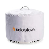 Witte beschermhoes met draaghendel voor Solo Stove Yukon, met Solo Stove-logo