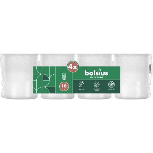 Navulling graflantaarn 4 stuks wit nr40 - Bolsius