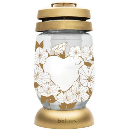 Herdenkingslantaarn 3S Gouden hart 23cm - Bolsius