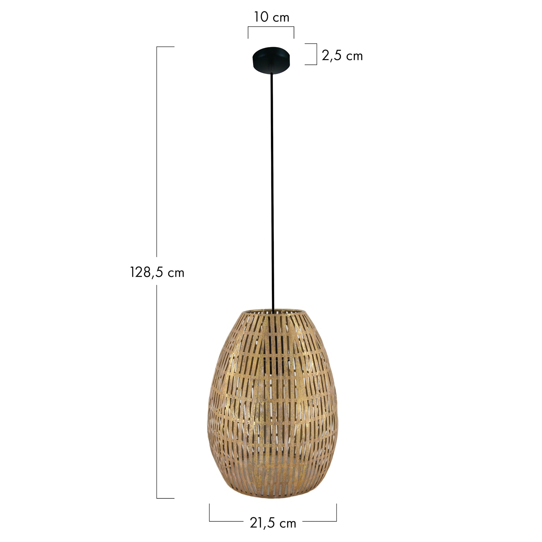 Hang lamp metaal 21.5x21.5x28.5cm