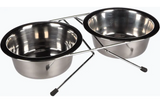 Flamingo - Eet- en drinkpot Duo Dinner Staander Arjun Zilver 2x220ml