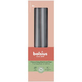 Gotische dinerkaars 245/24 Stormy Grey per 4 stuks - Bolsius