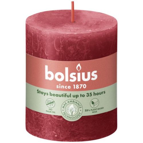 Stompkaars 80/68 Rustiek Delicate Red - Bolsius