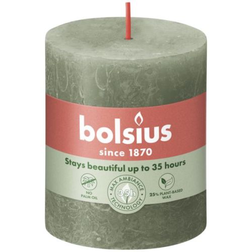 Stompkaars 80/68 Rustiek Fresh Olive - Bolsius
