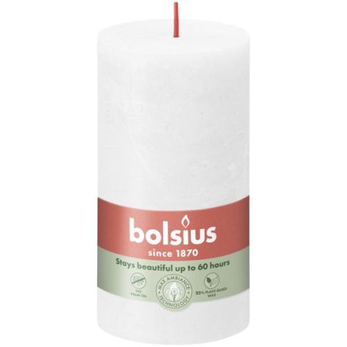 Stompkaars 130/68 Rustiek Cloudy White - Bolsius