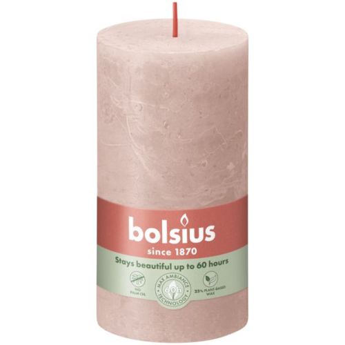 Stompkaars 130/68 Rustiek Misty pink - Bolsius