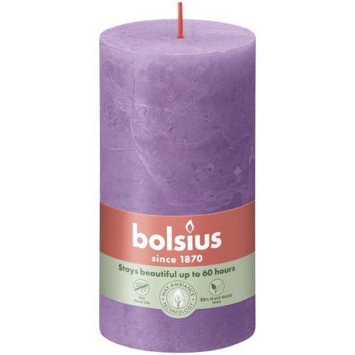 Stompkaars 130/68 Rustiek Vibrant Violet - Bolsius