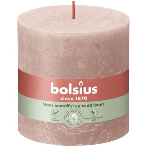 Stompkaars 100/100 Rustiek Misty Pink - Bolsius