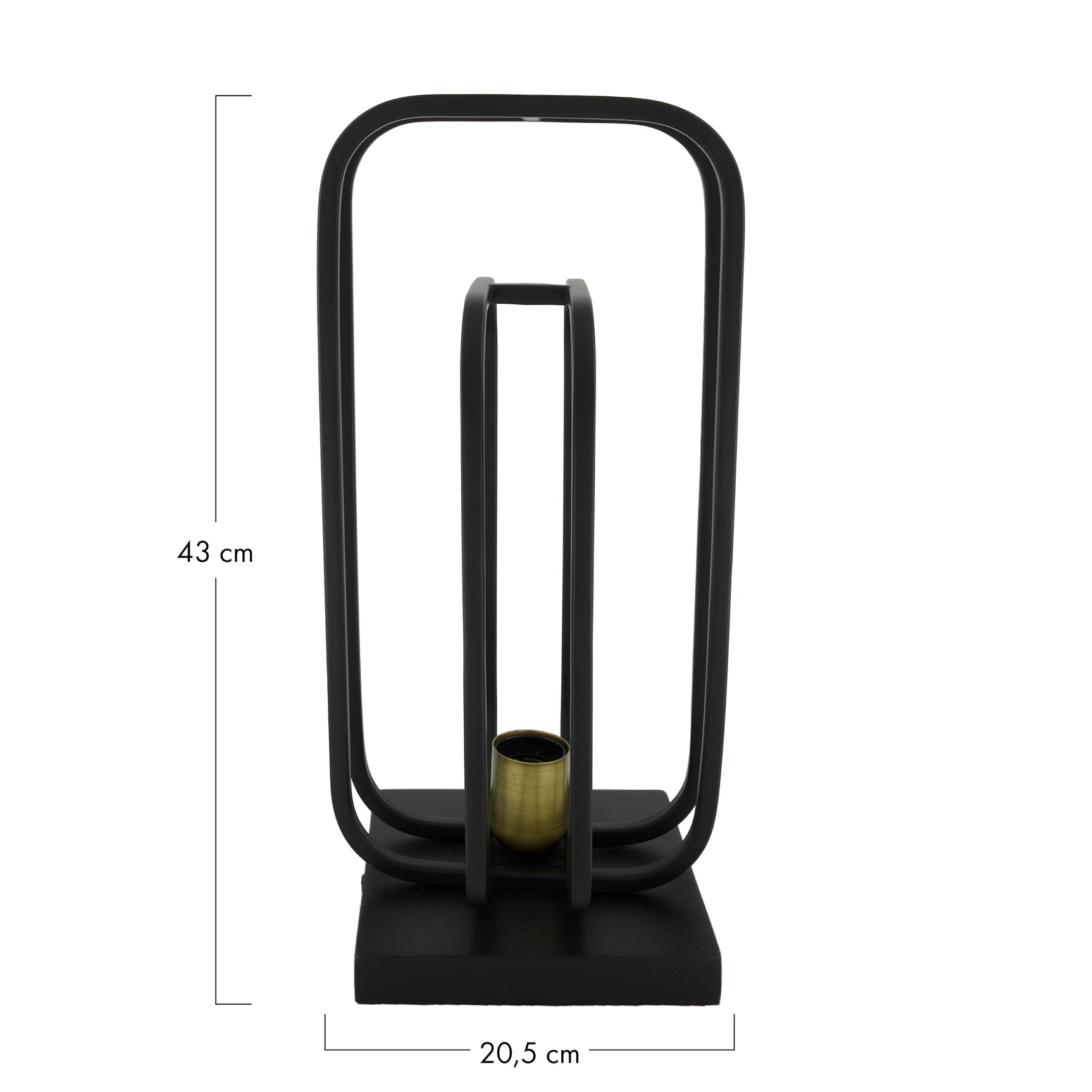 Tafel lamp metaal 20.5x20.5x43cm