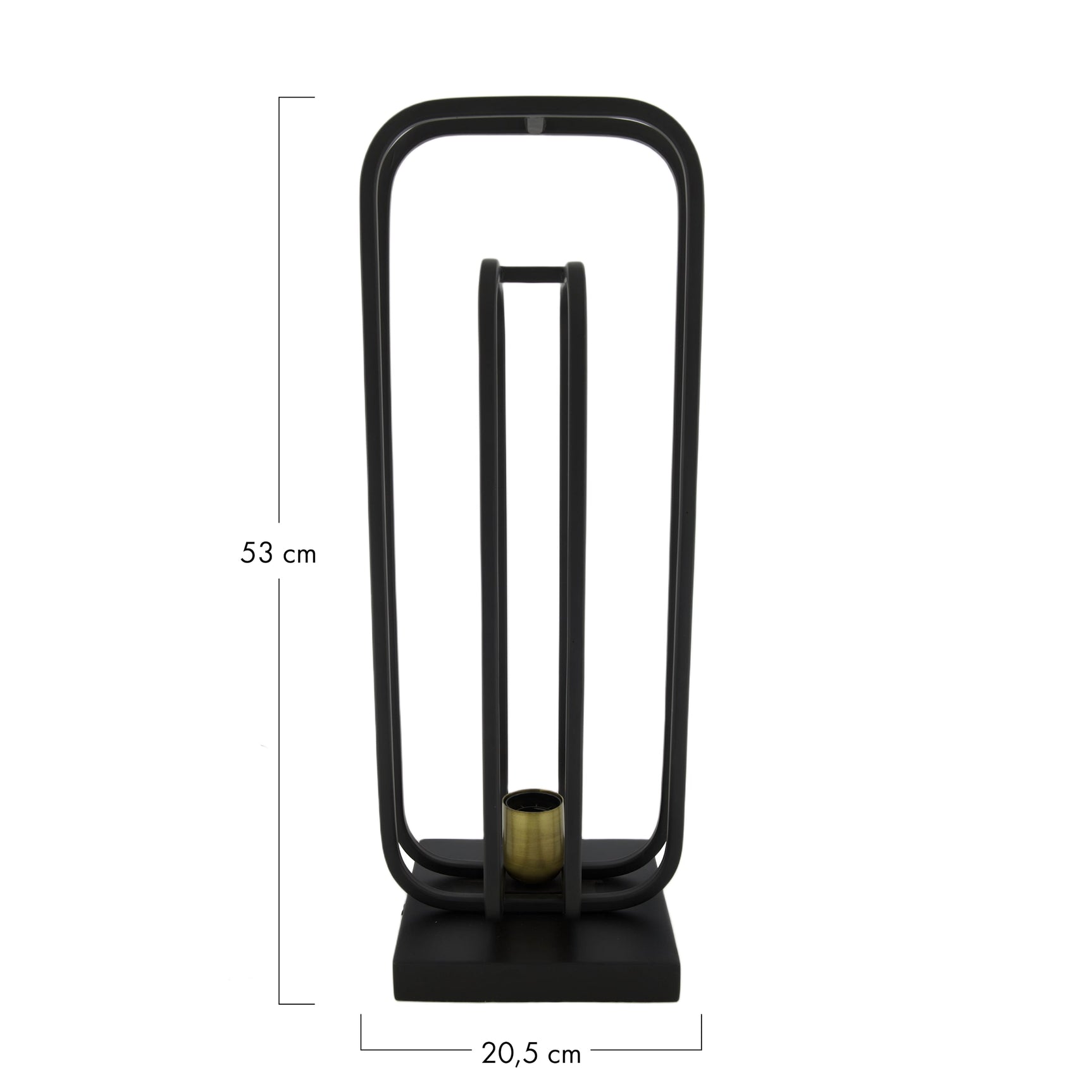 Tafel lamp metaal 20.5x20.5x53cm