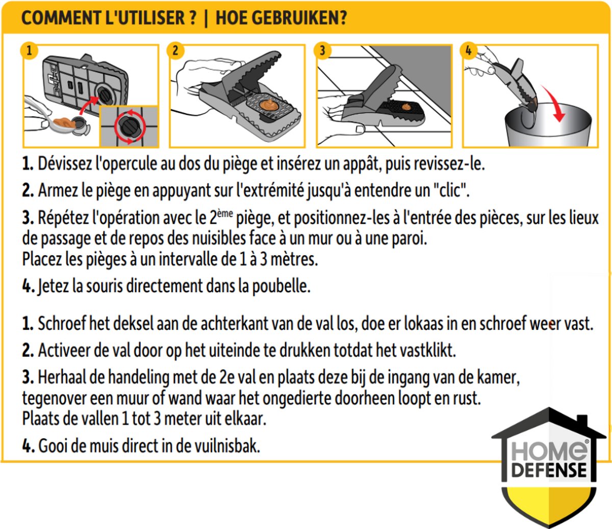 Kunststof Muizenval 2 stuks - HOME DEFENSE®