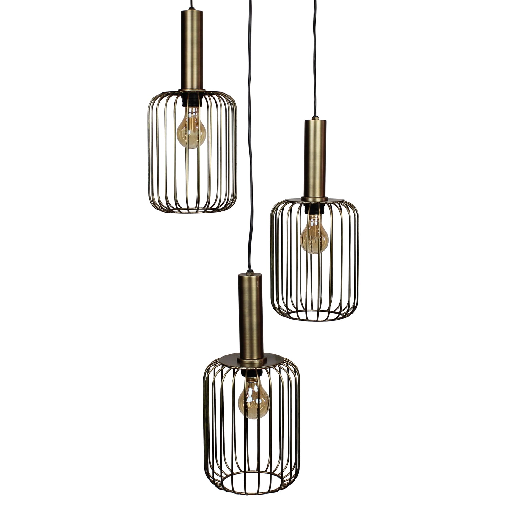 Hang lamp rond metaal 40x18x130cm