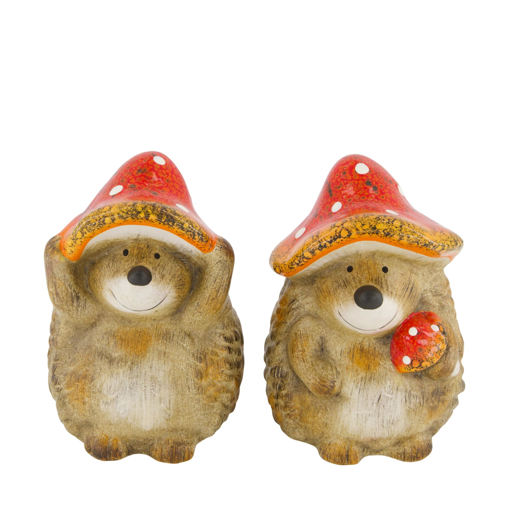 Figuur egel keramiek 13x12.5x18cm assorti