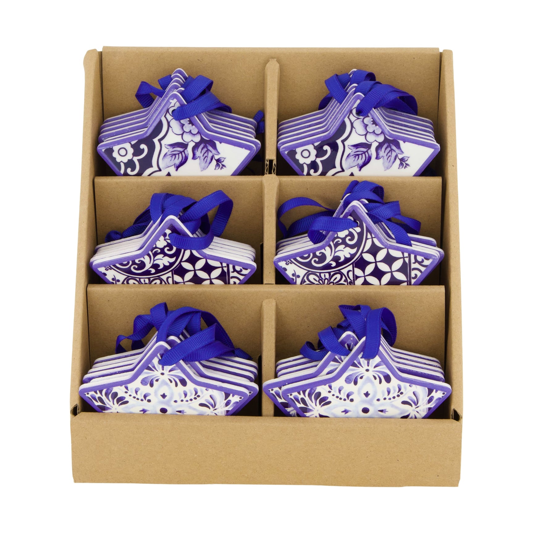 Hanger ster keramiek 8x7.5x0.42cm assorti