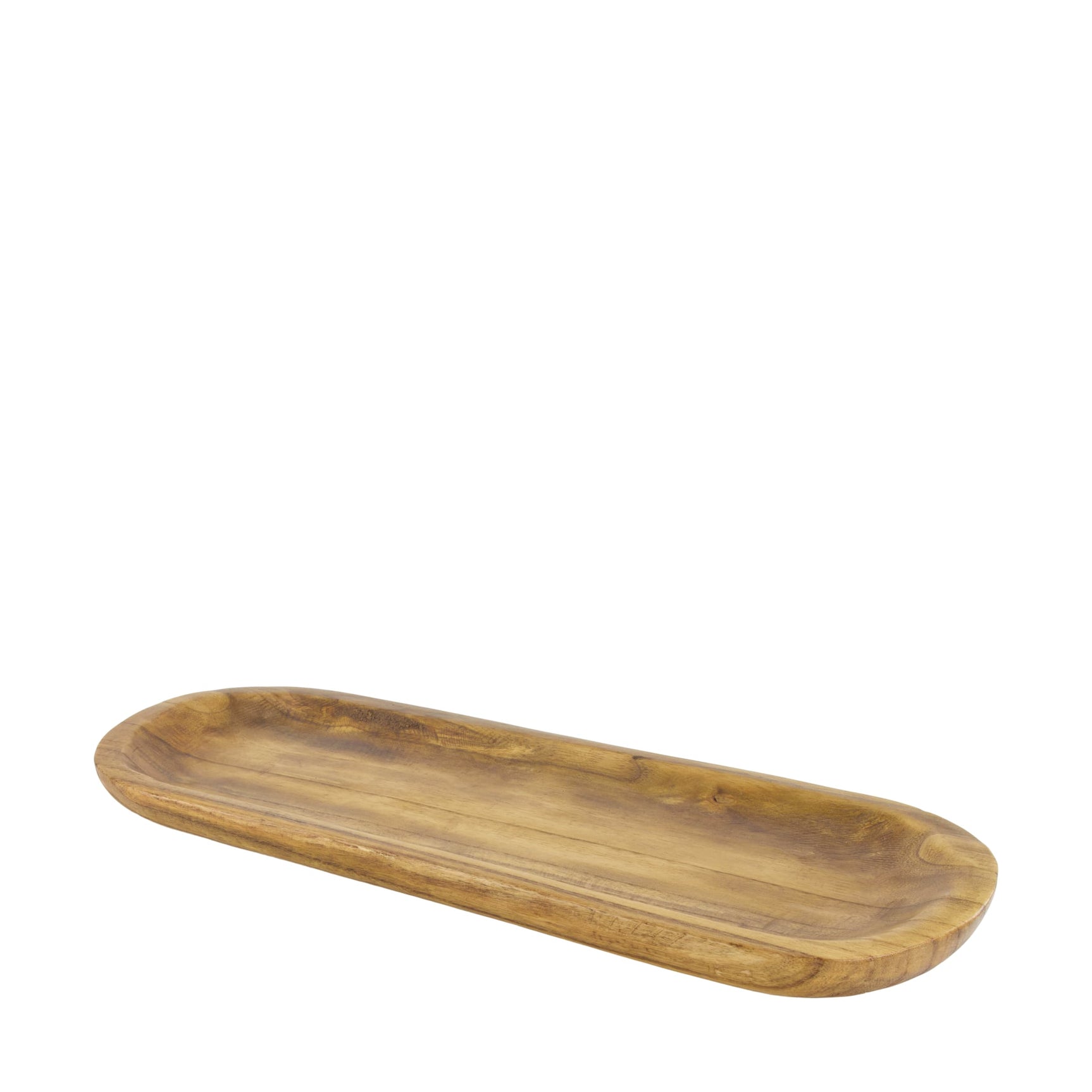 Ovale tray van paulownia hout, 58x22x4 cm