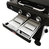 Barbecook Siesta 310 grafieten barbecue met open deksel en zijtafels