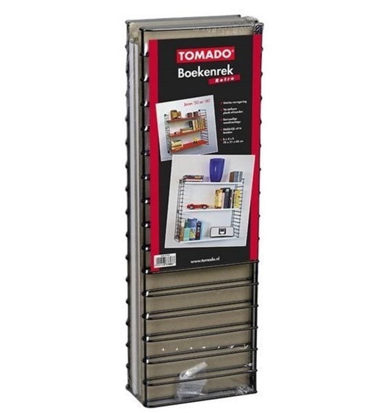 Tomado boekenrek Retro brons/wit 70x21cm