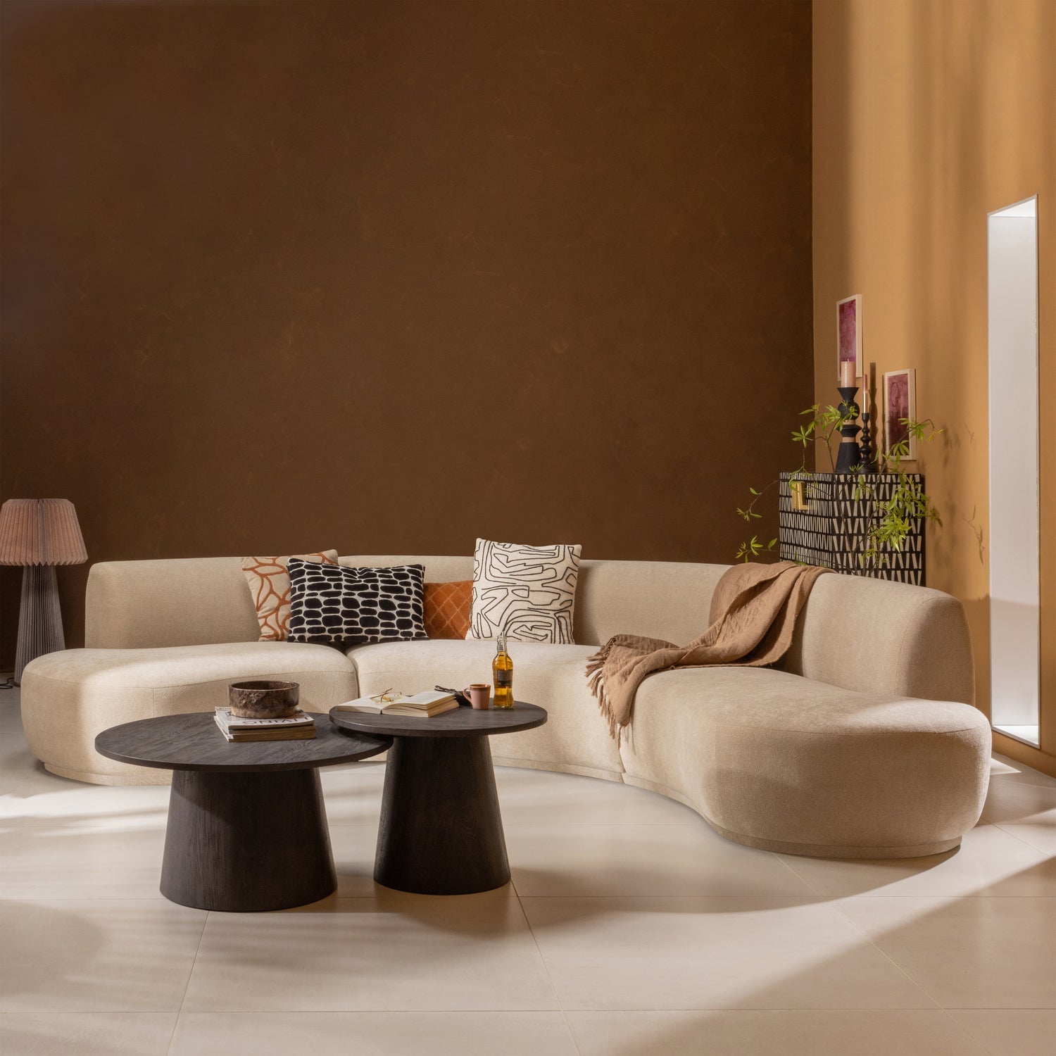 MAAN SALONTAFEL MDF DONKERBRUIN 45XO60 CM