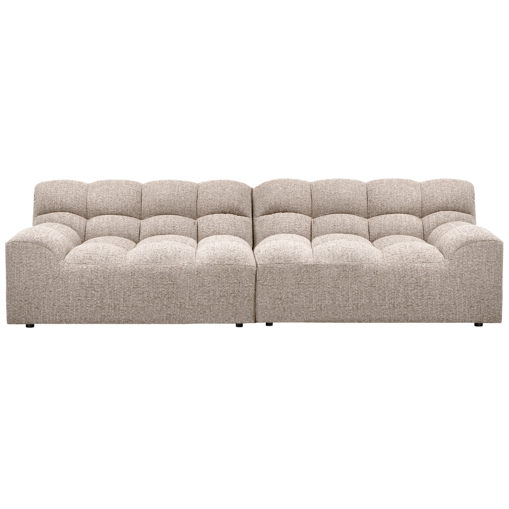 ALLURE 3-ZITS BANK GEWEVEN STOF NATUREL MELANGE