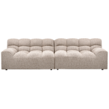 ALLURE 3-ZITS BANK GEWEVEN STOF NATUREL MELANGE