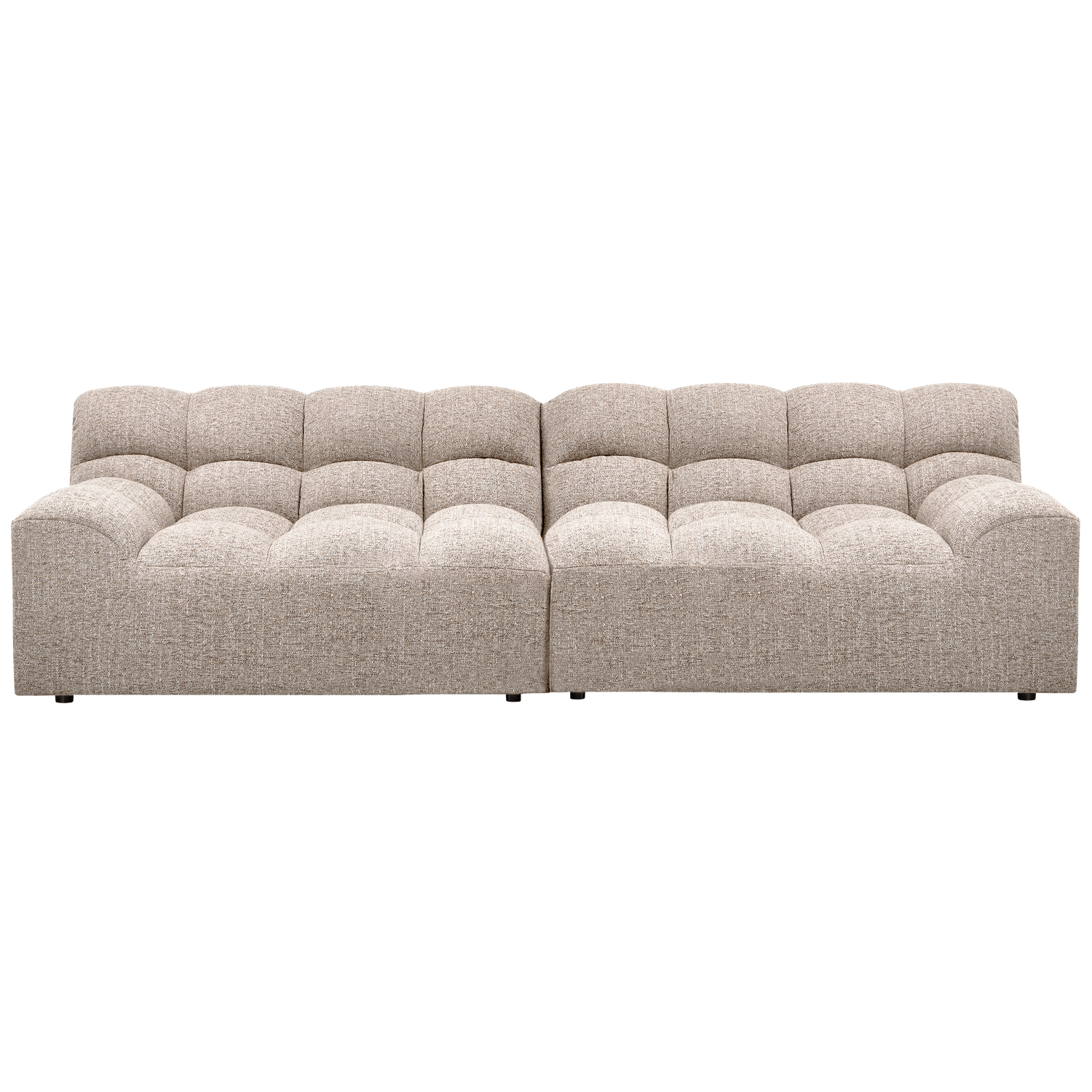 ALLURE 3-ZITS BANK GEWEVEN STOF NATUREL MELANGE