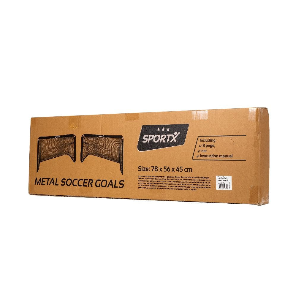 SportX metalen Voetbaldoel set 78x56x45cm