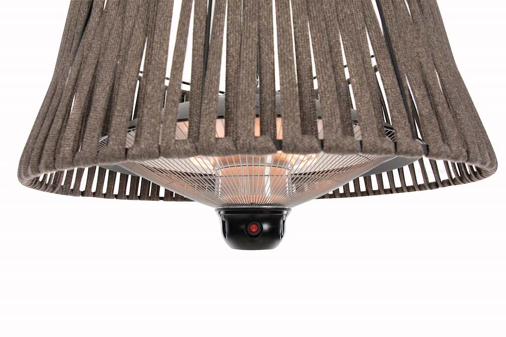Heater Artix Corda Bright hangend bruin 1800W Terrasverwarmer - Sunred