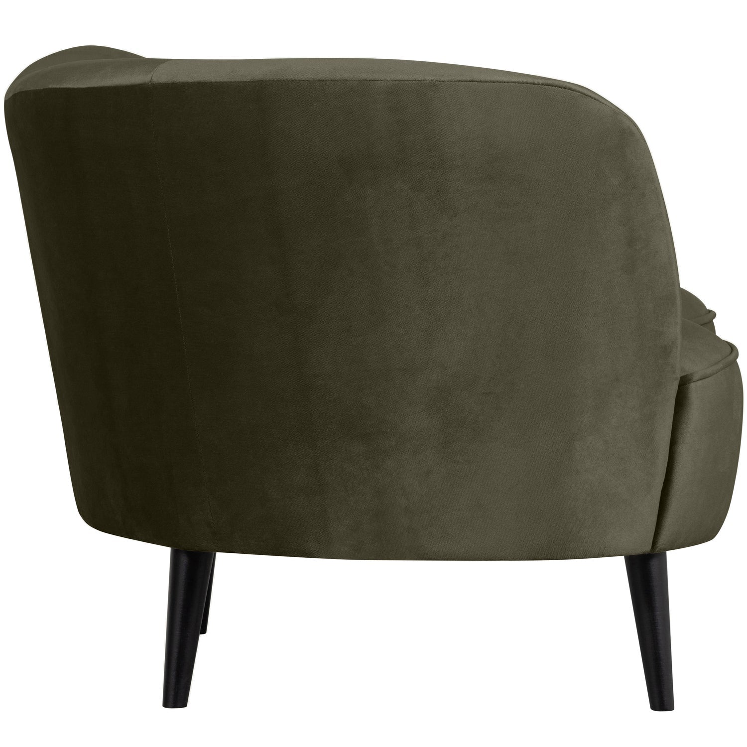 SARA LOUNGE FAUTEUIL LINKS VELVET WARM GROEN