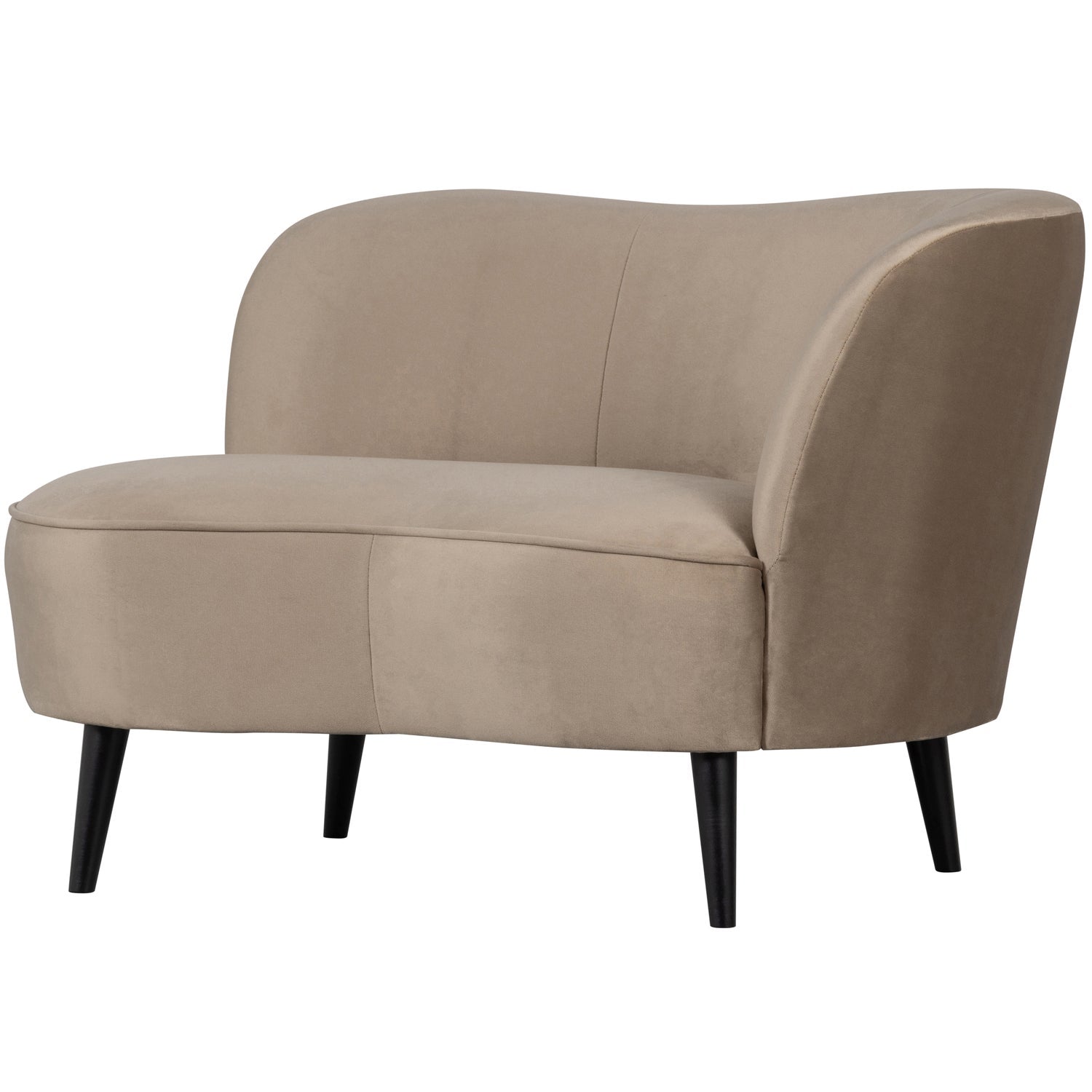 SARA LOUNGE FAUTEUIL RECHTS VELVET KHAKI