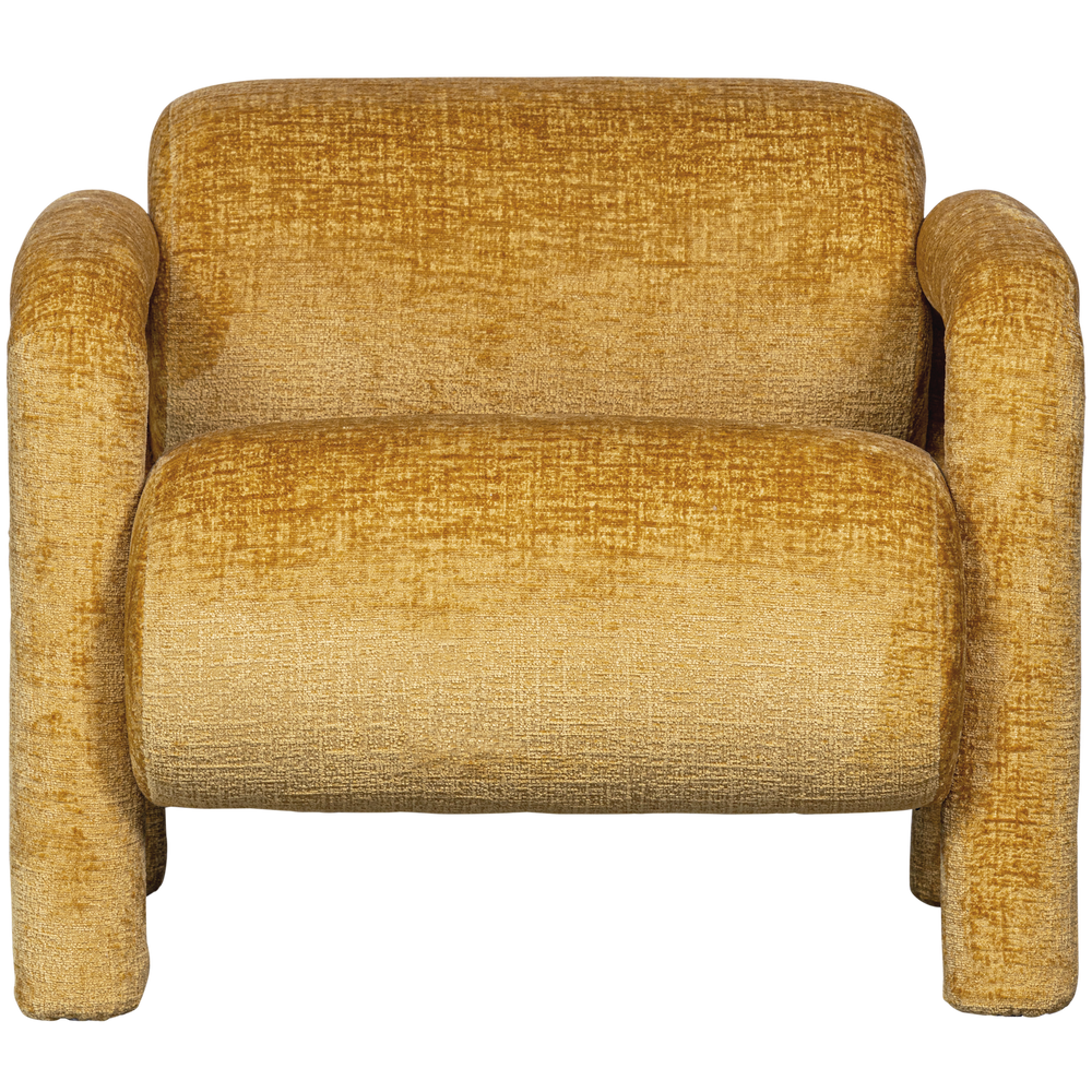 LENNY FAUTEUIL IN GROVE TEXTUUR GOUD/GEEL