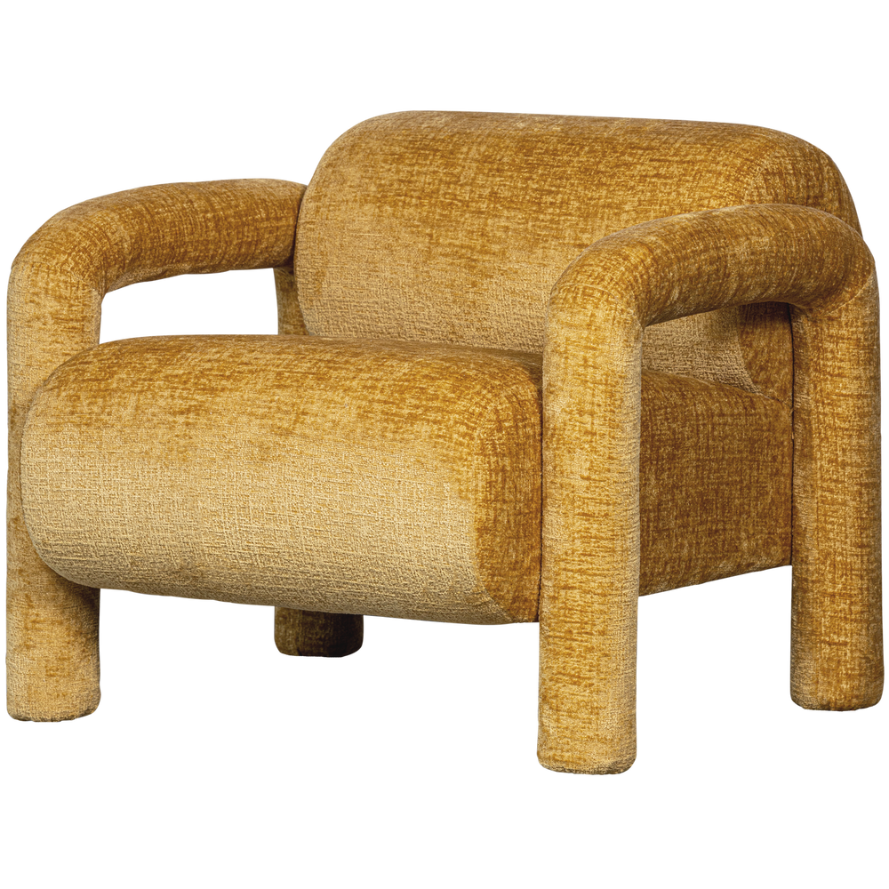 LENNY FAUTEUIL IN GROVE TEXTUUR GOUD/GEEL