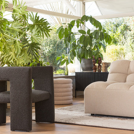 TIWA FAUTEUIL BOUCLE DONKERGRIJS