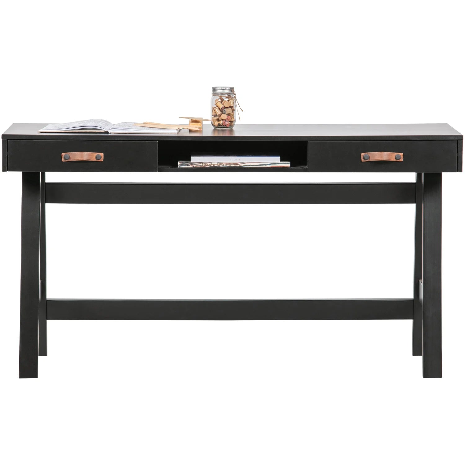 WOOOD - Dian bureau grenen diepzwart