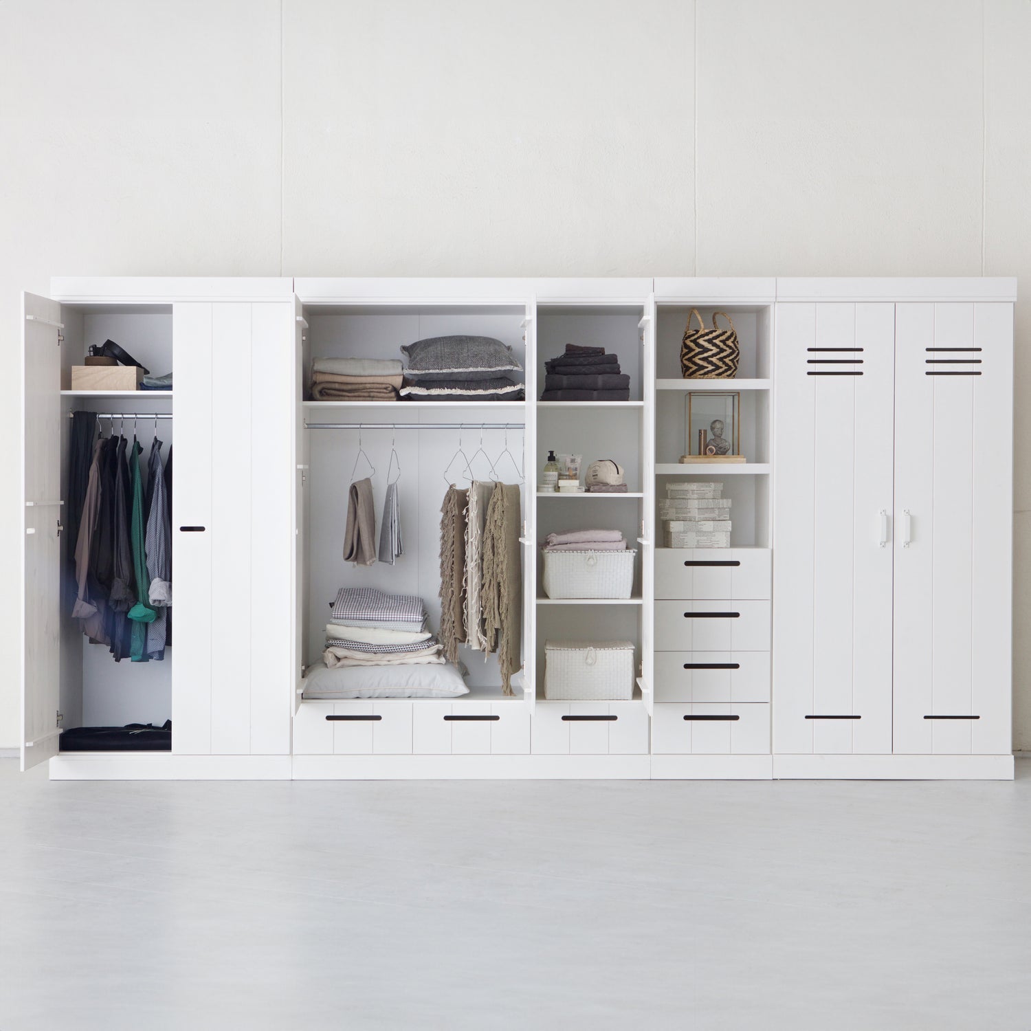 CONNECT 2-DEURS KLEDINGKAST WIT [fsc]