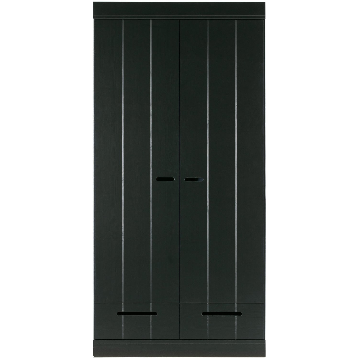 CONNECT 2-DEURS KLEDINGKAST + LADE ZWART [fsc]