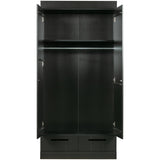 CONNECT 2-DEURS KLEDINGKAST + LADE ZWART [fsc]