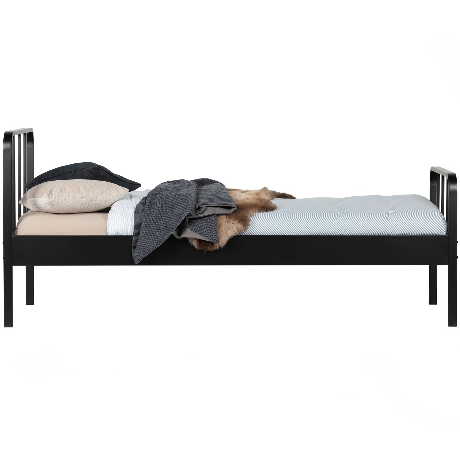 MEES BED METAAL ZWART 90X200 CM
