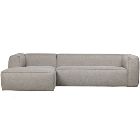 BEAN HOEKBANK LINKS INCL. KUSSENS LICHTGRIJS MELANGE