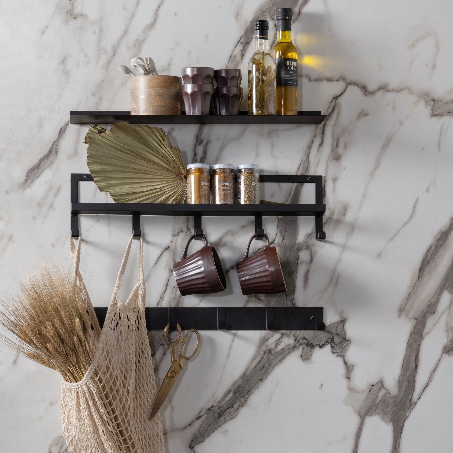 QUINN KAPSTOK 5 HAKEN METAAL ZWART